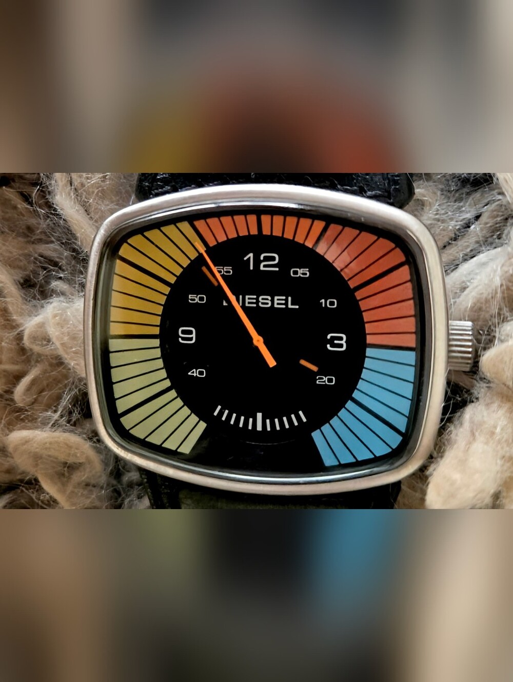 Diesel Rare Women's Multicolored Adjustable Leather Band Watch